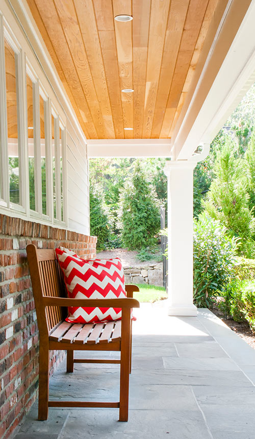 Covered Porch at Huntington NY Home Design