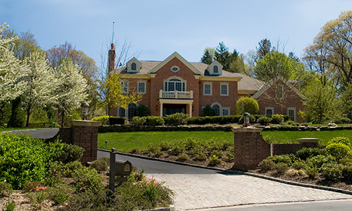 Glen Cove Brick Estate Home Architecture