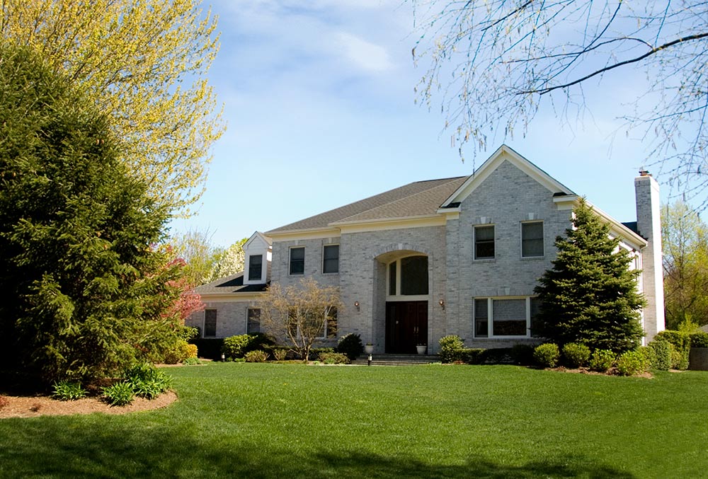 White Brick Colonial Architecture in the Hamptons