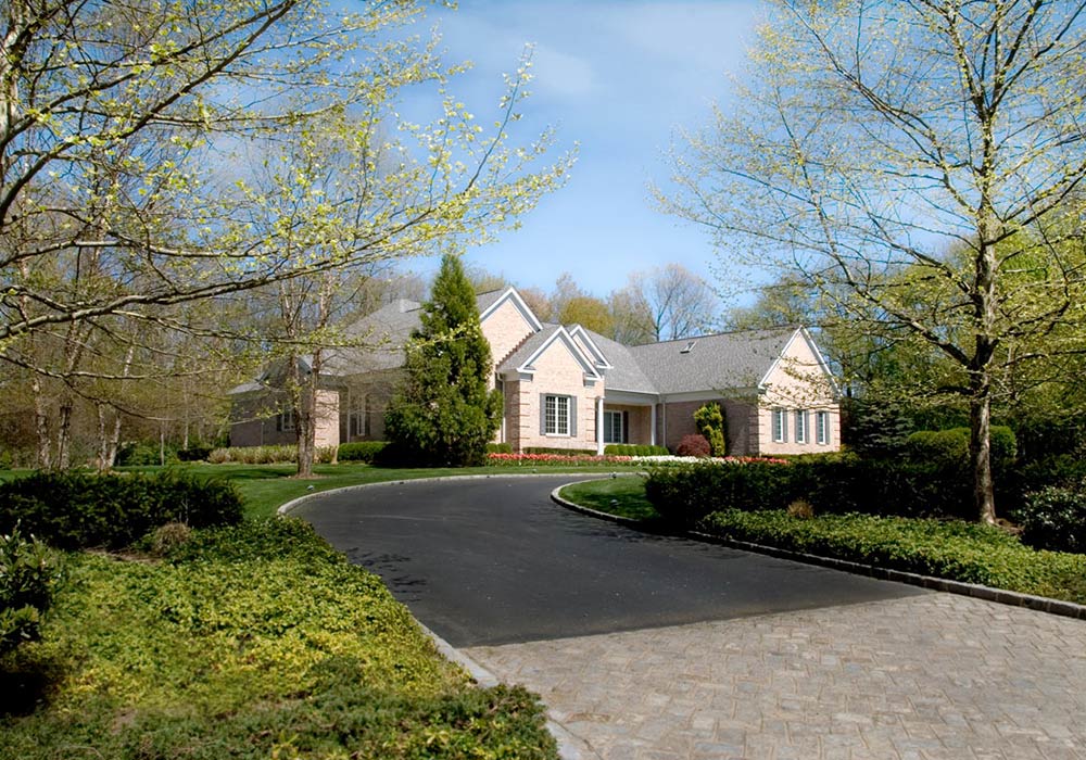 High End Brick Colonial Residential Architecture Upper Brookville