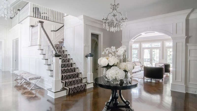 Traditional White Foyer Entry Interior Design