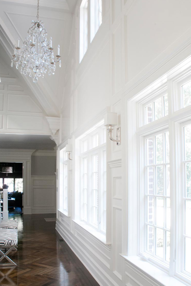 Bright Hallway Interior Architecture in Muttontown NY