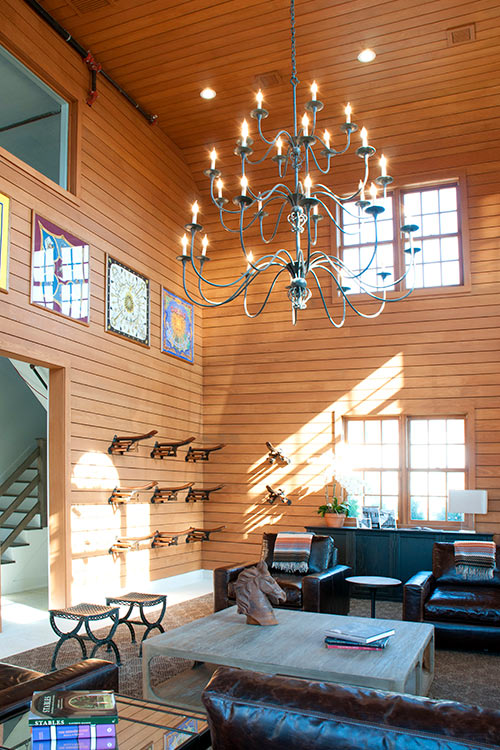 Cedar Clad Show Room Interior Architecture