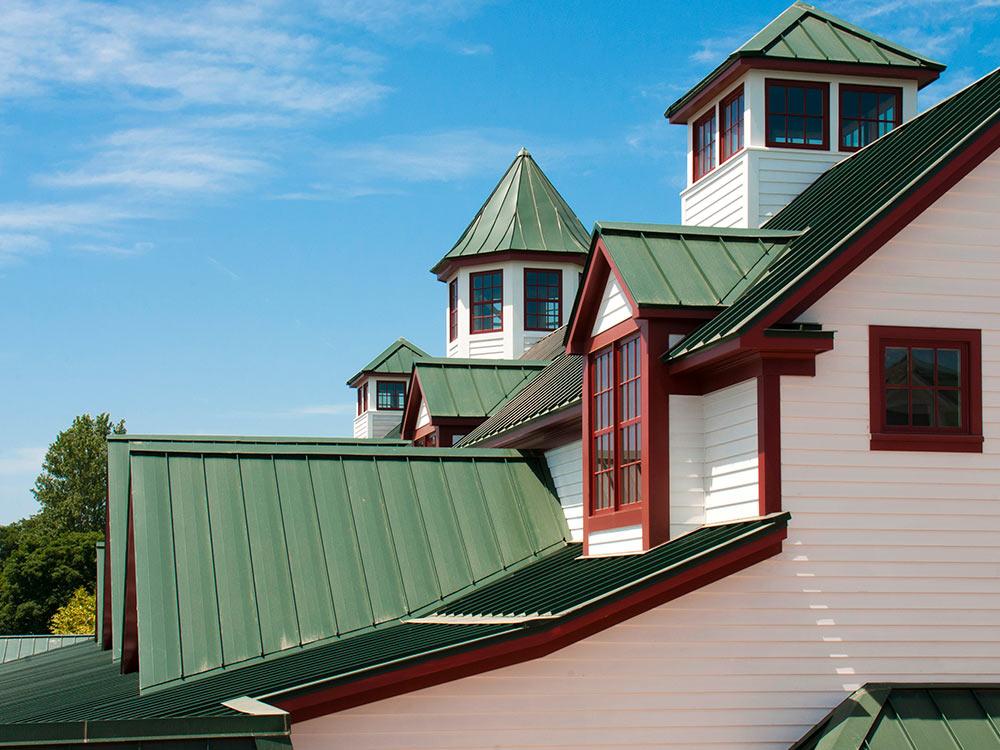 Hunter Green Standing Seam Roof Architecture