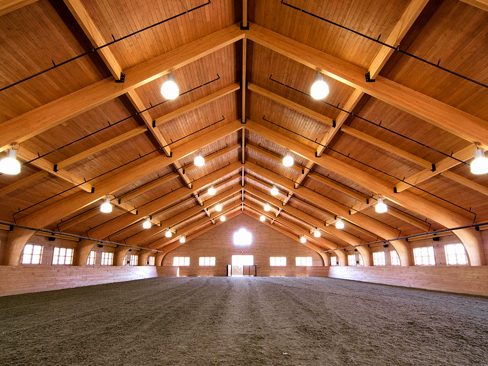 Large Scale Equestrian Indoor Riding Ring in the Hamptons